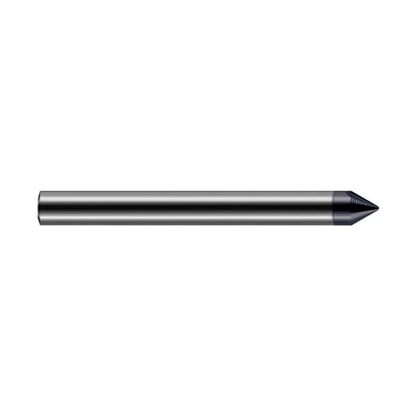 1/4 in. Shank dia. x 0.01 in. Radius x 45 deg. Carbide Radius Engraver for Hardened Steels, 2 Flute